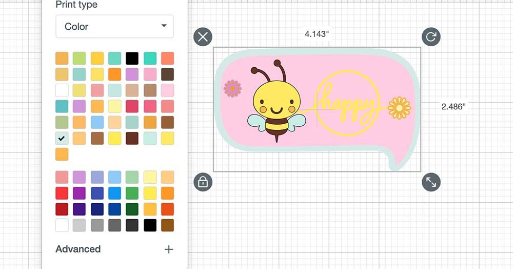 To make you image into a sticker click select all and press flatten