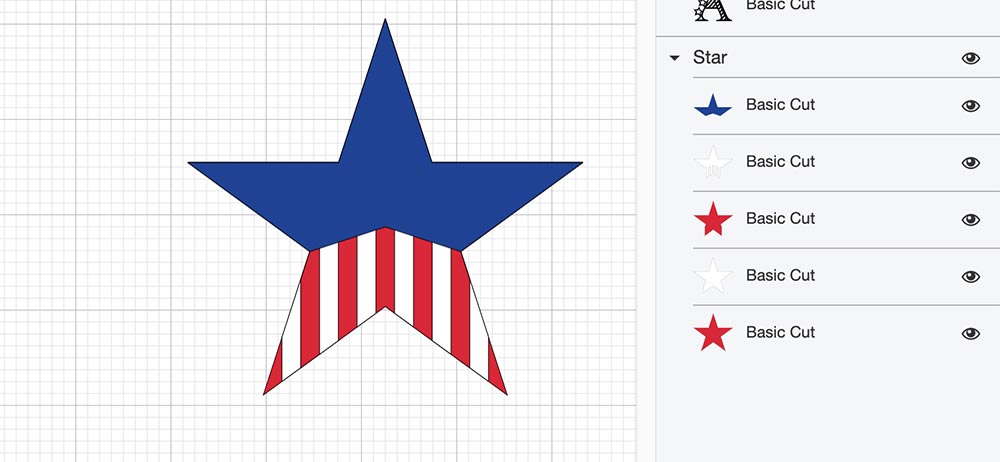 Find this star image in Cricut Design Space