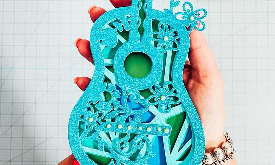 Free 3d Guitar Mandala SVG