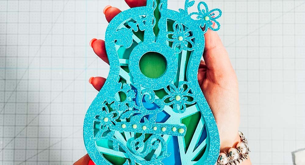 Free 3d Guitar Mandala SVG