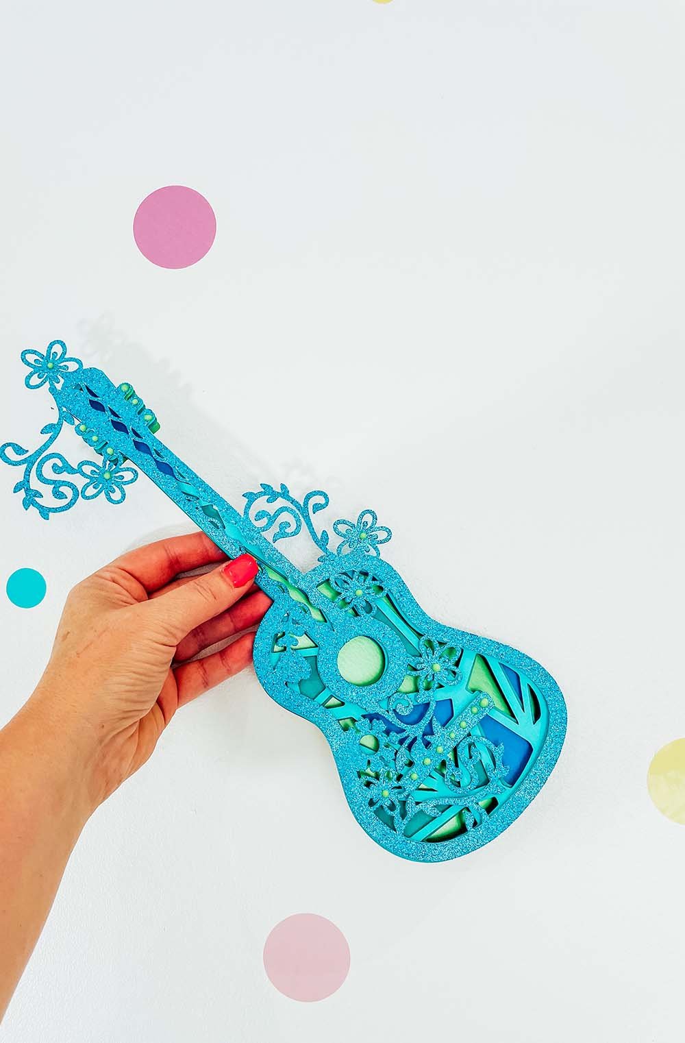 Free 3d Layered Guitar Mandala SVG