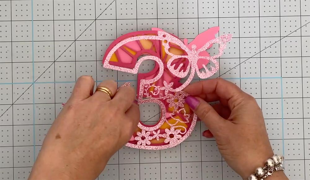 Free Butterfly Cake Topper Numbers Mandala SVG