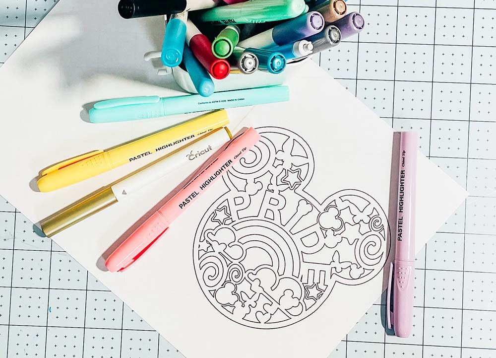 Children colouring gift card