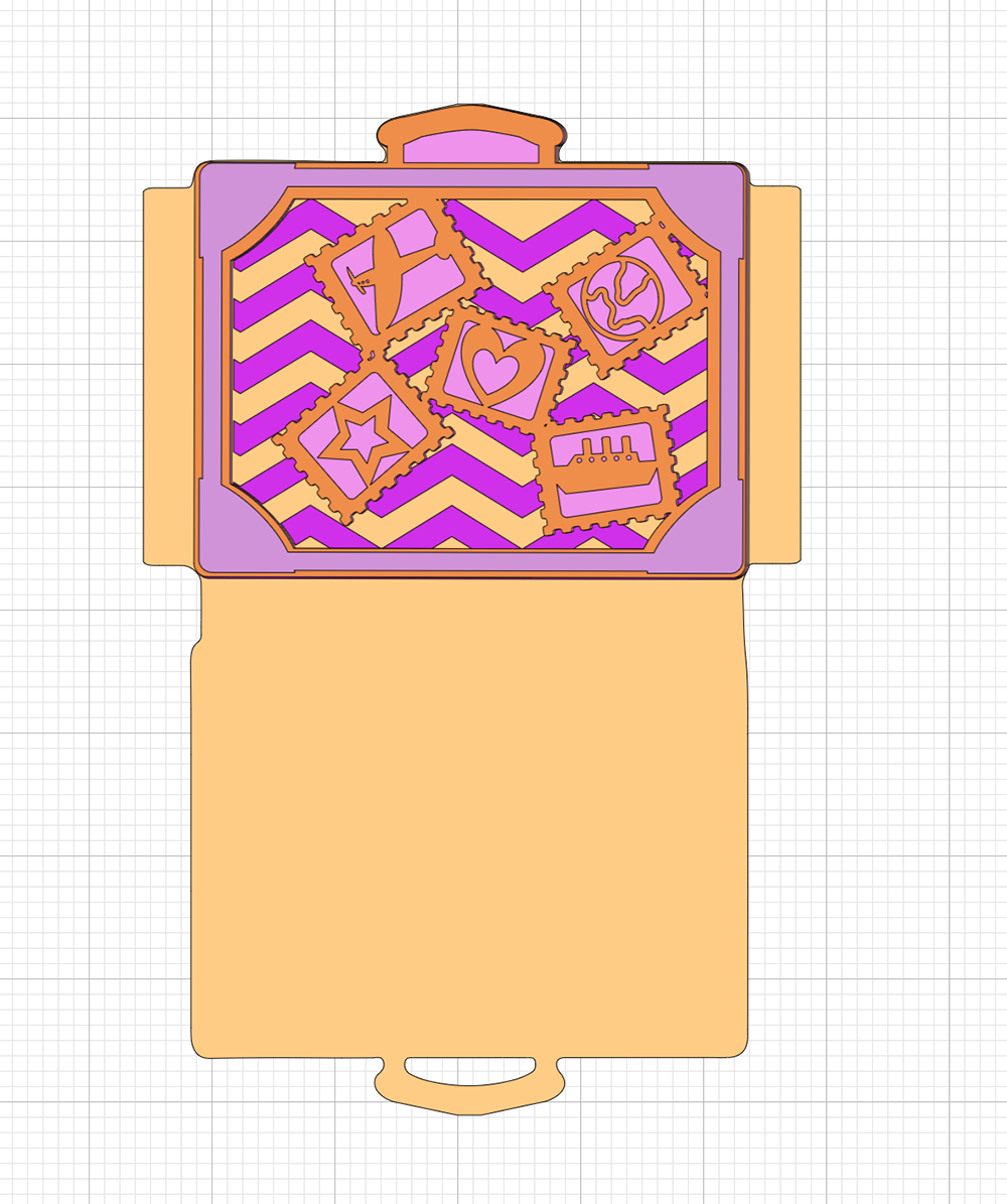 How to position your 3d suitcase card in design space