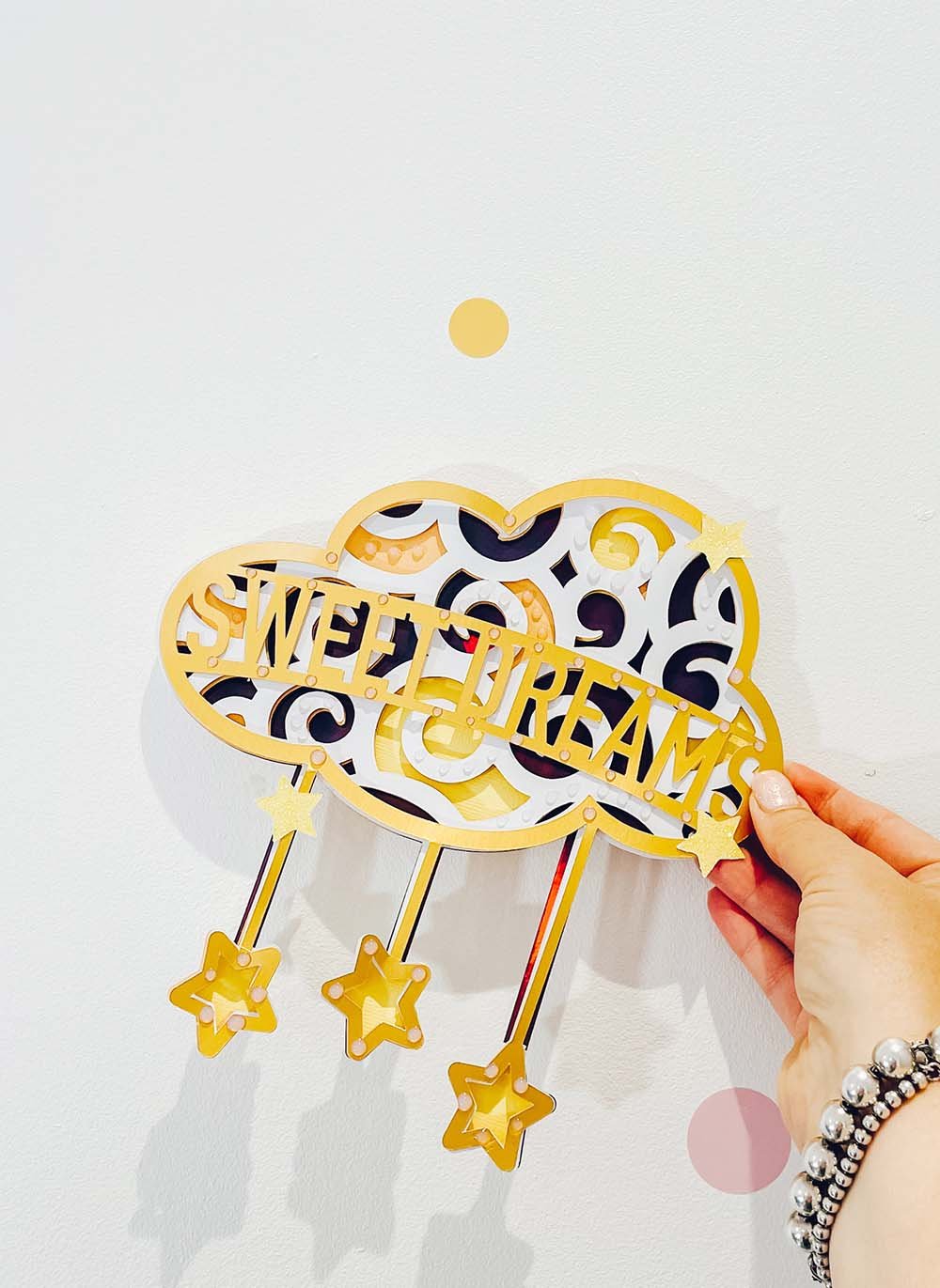 Cloud and stars layered svg files for nurseries