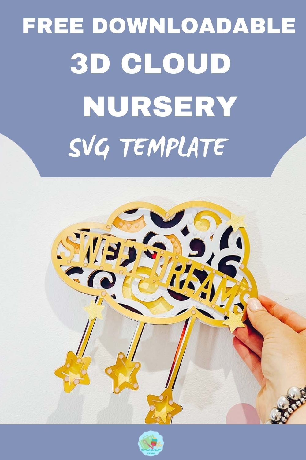 Free 3d Cloud SVG, PNG scrapbooking template -2