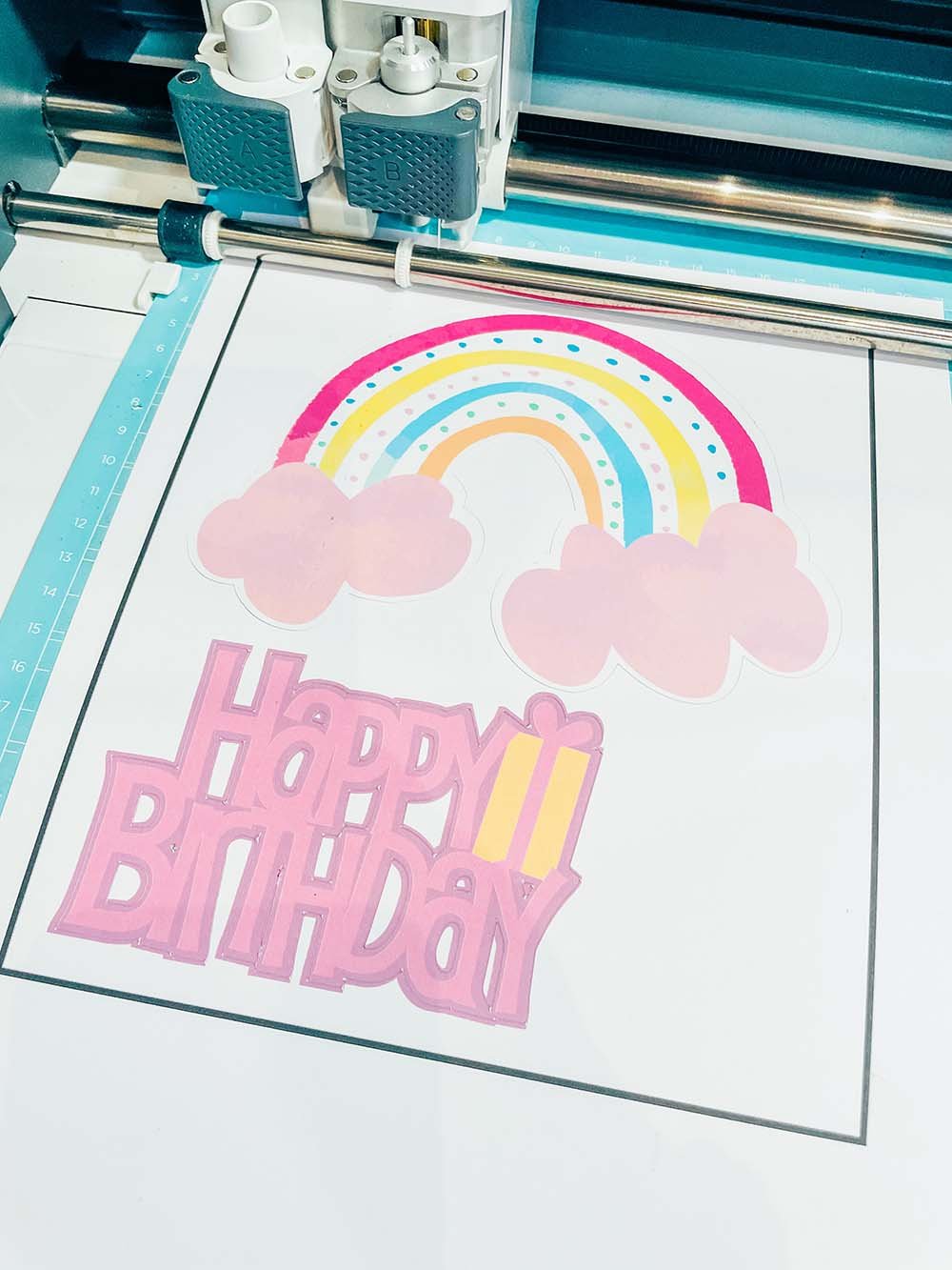 Print and cut rainbow
