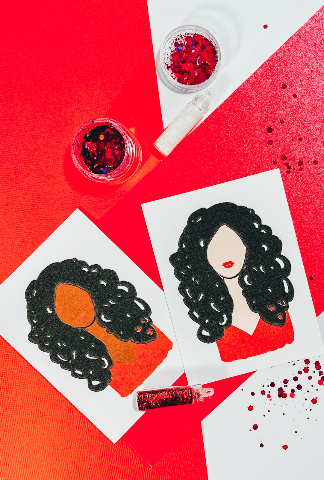 1980s Lady Illustration, Hair Through The Ages PNG