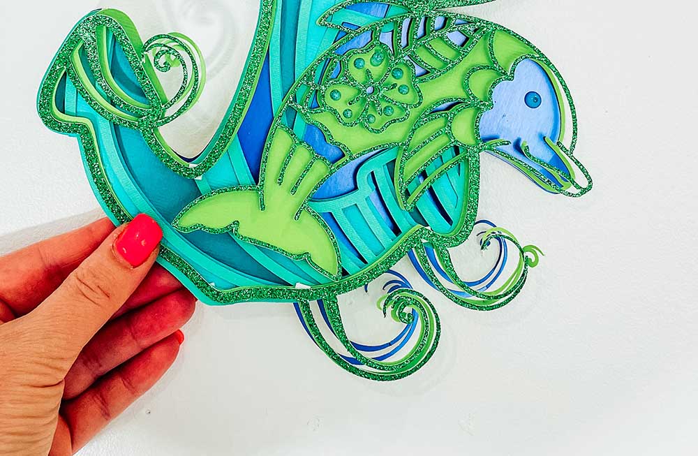 Dolphin layered SVG File