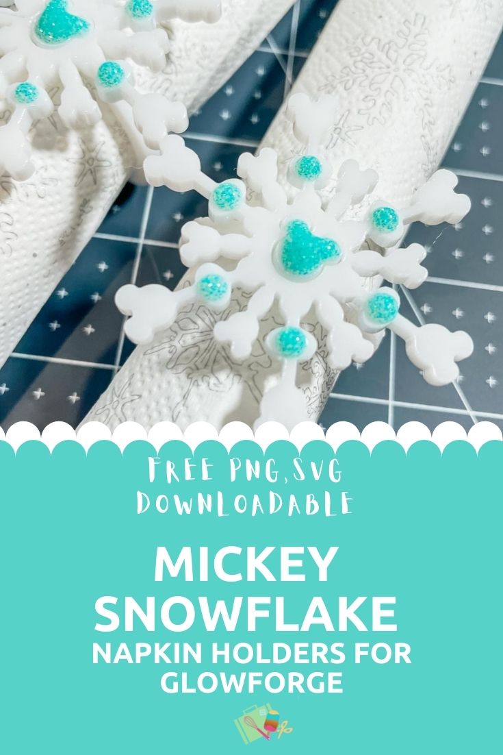 Free Mickey Snowflake Napkin Holder SVg Files For Glowforge
