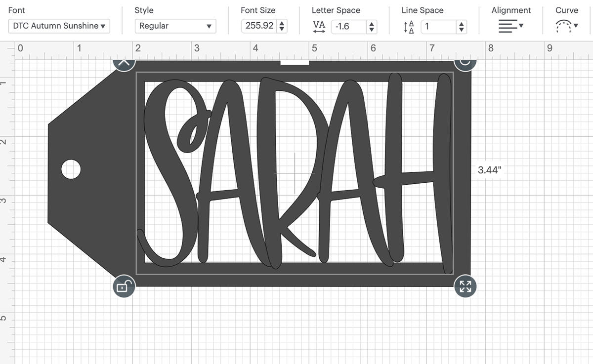 Position your text, right click and press weld