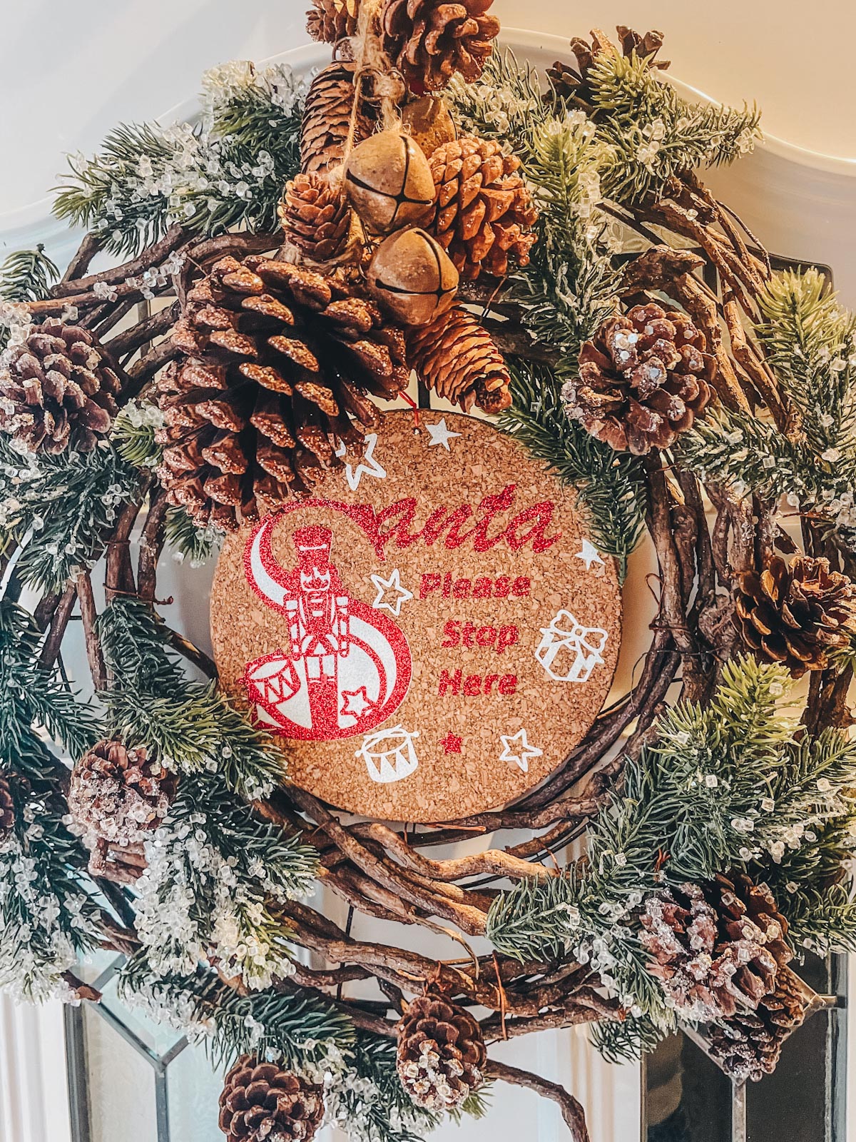 Santa Stop Here Sign with my free Nutcracker Alphabet