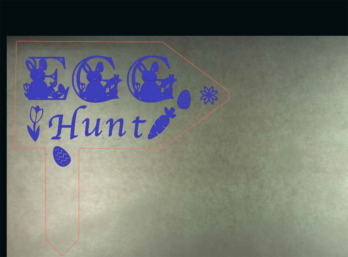 Glowforge Egg Hunt sign