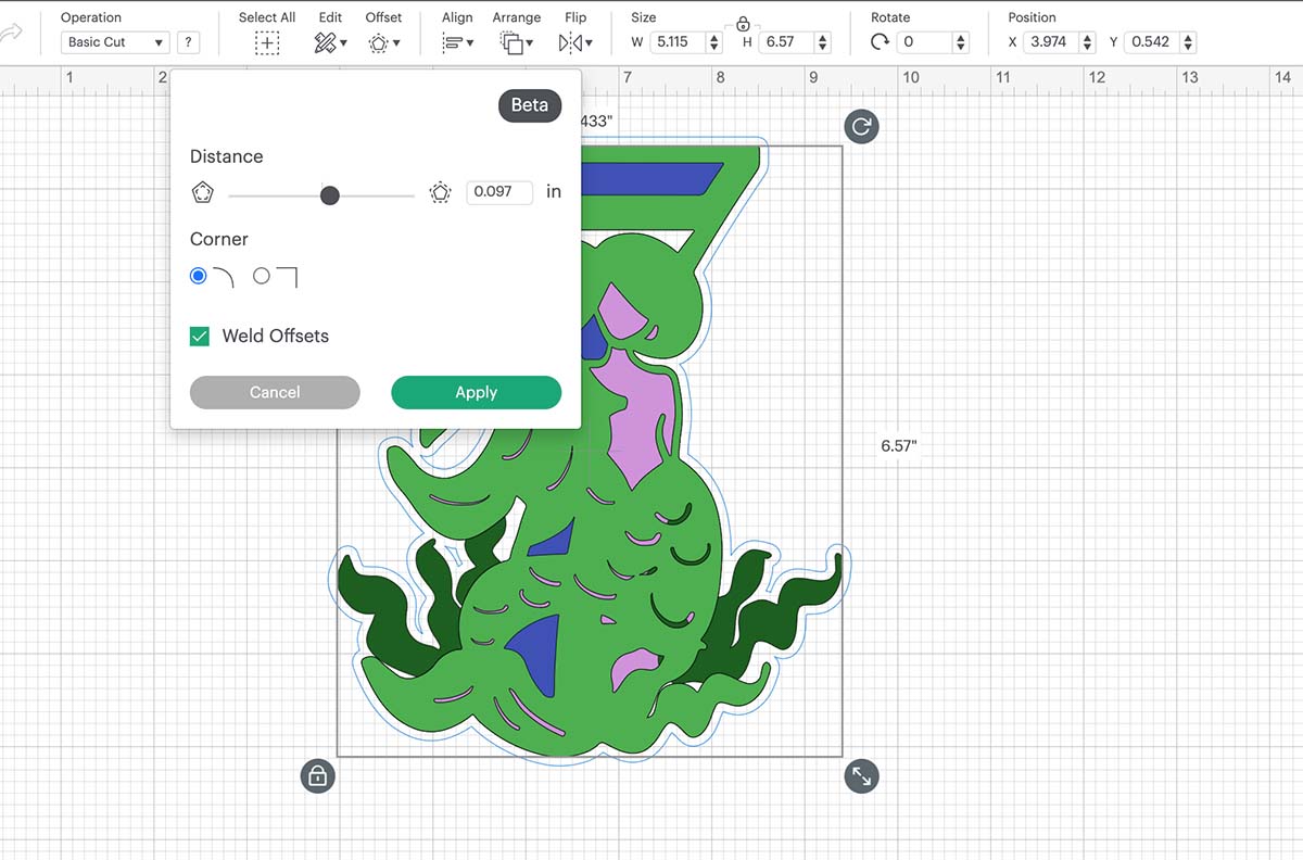 How to create an offset in Cricut Design Space
