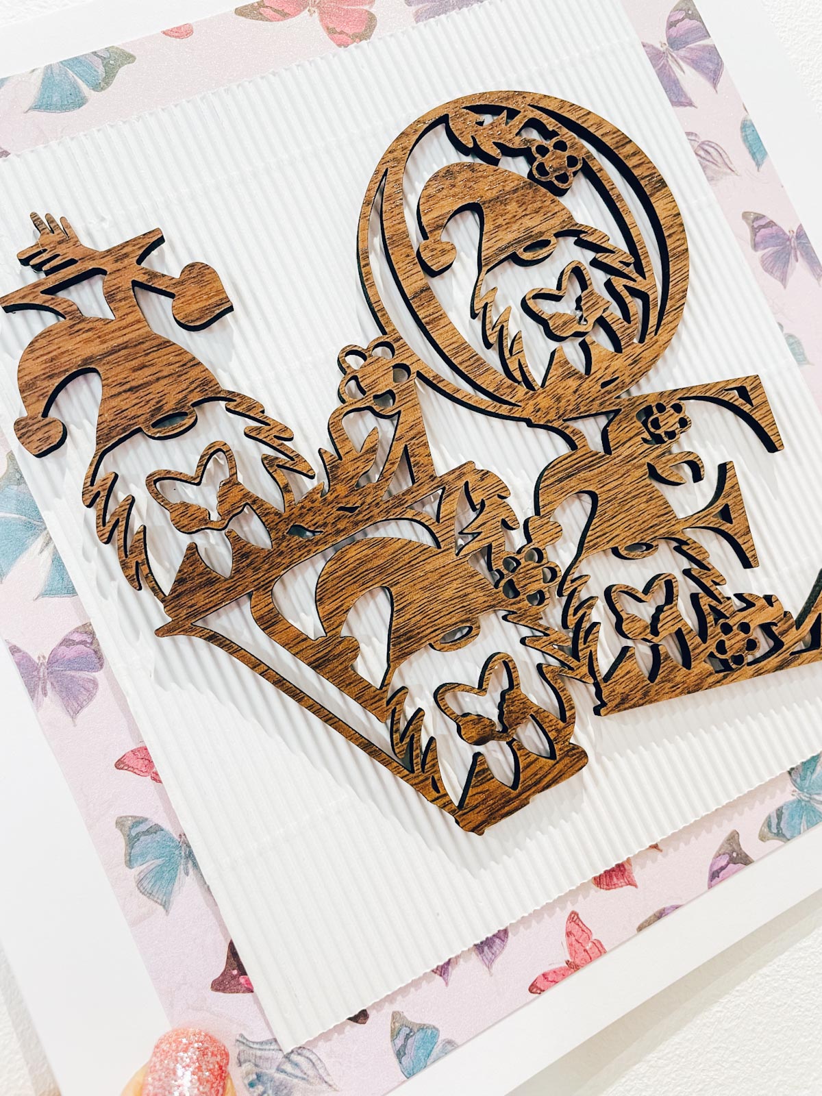 Valentines Card Made With Glowforge Gnome SVG Files