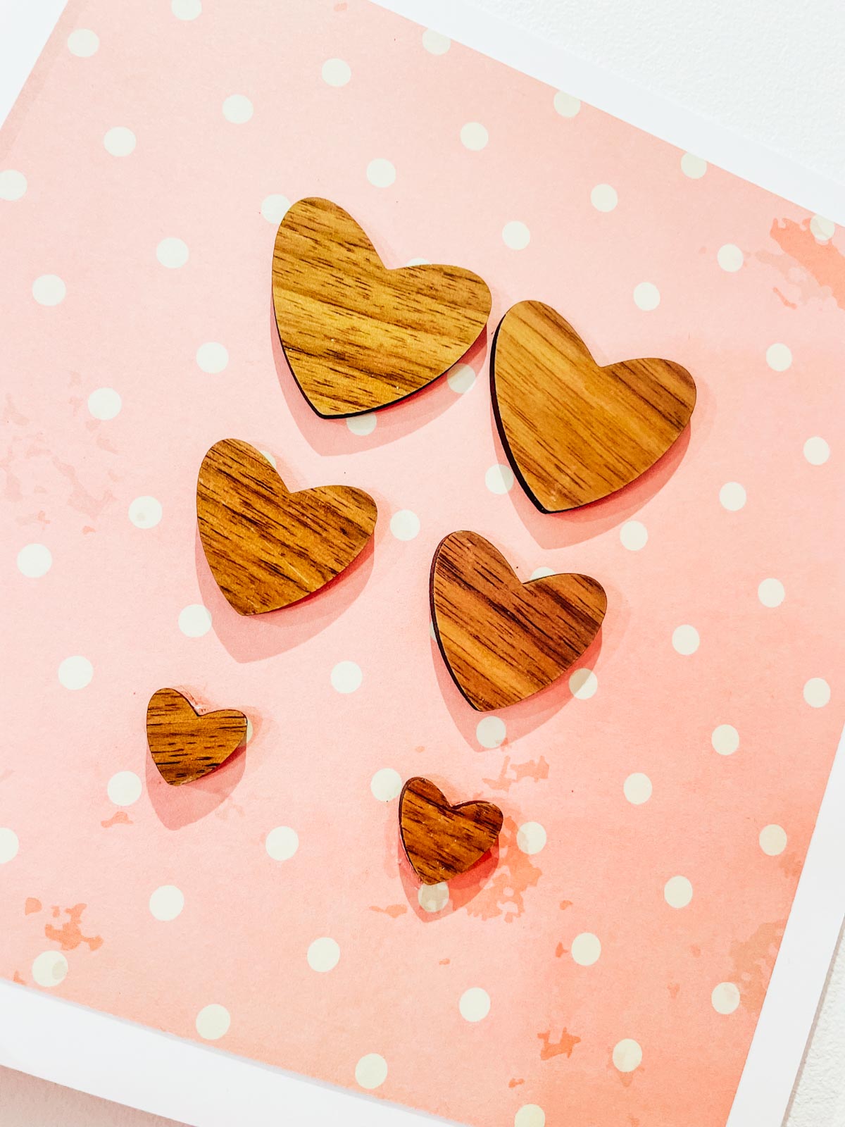 Valentines Card With leftover hearts