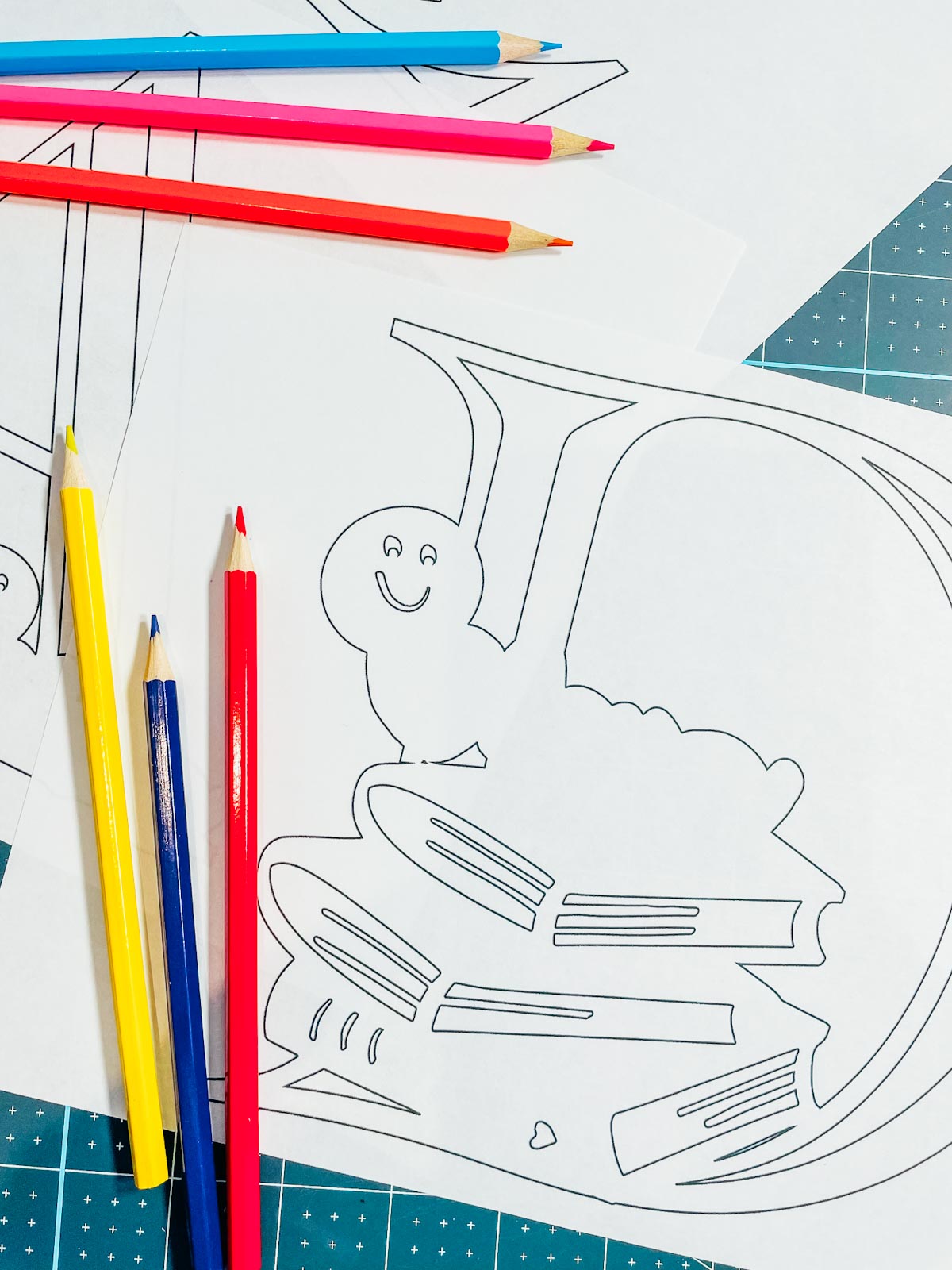 Free Printable Book Colouring Pages Alphabet And Number Set