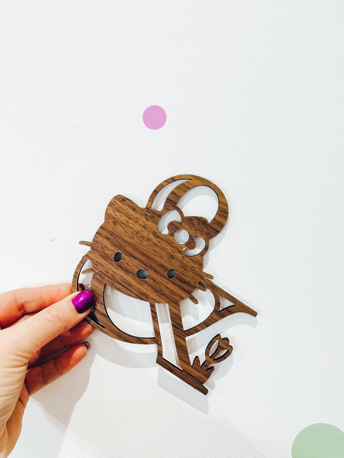 Hello Kitty Wooden Monogram SVG With Glowforge