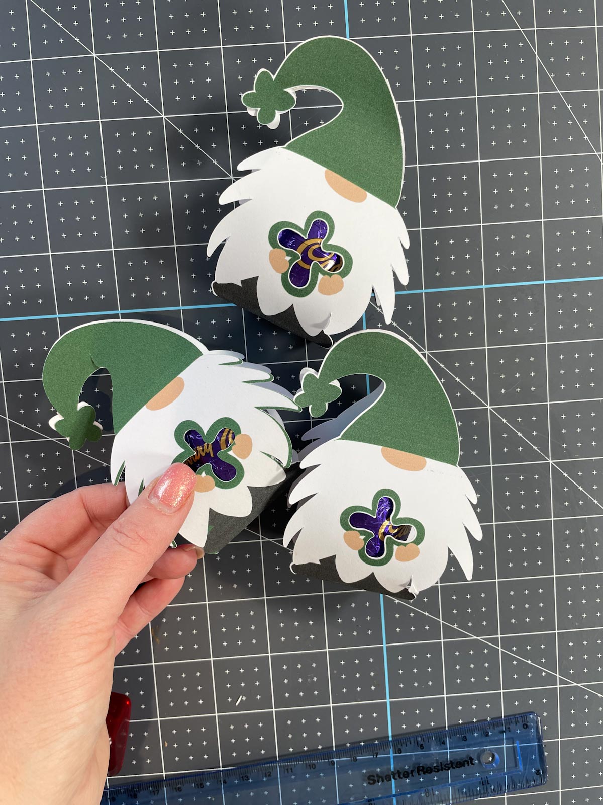 How to make a Printable St Patricks Day Gnome Candy Holder