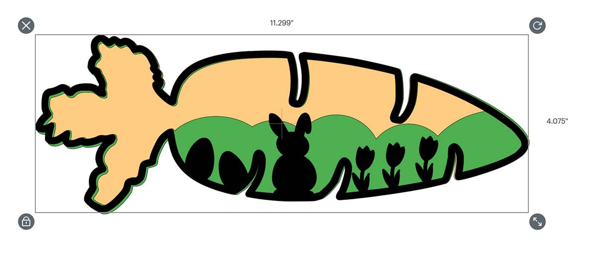 Line up each carrot layer so they are all exactly the same