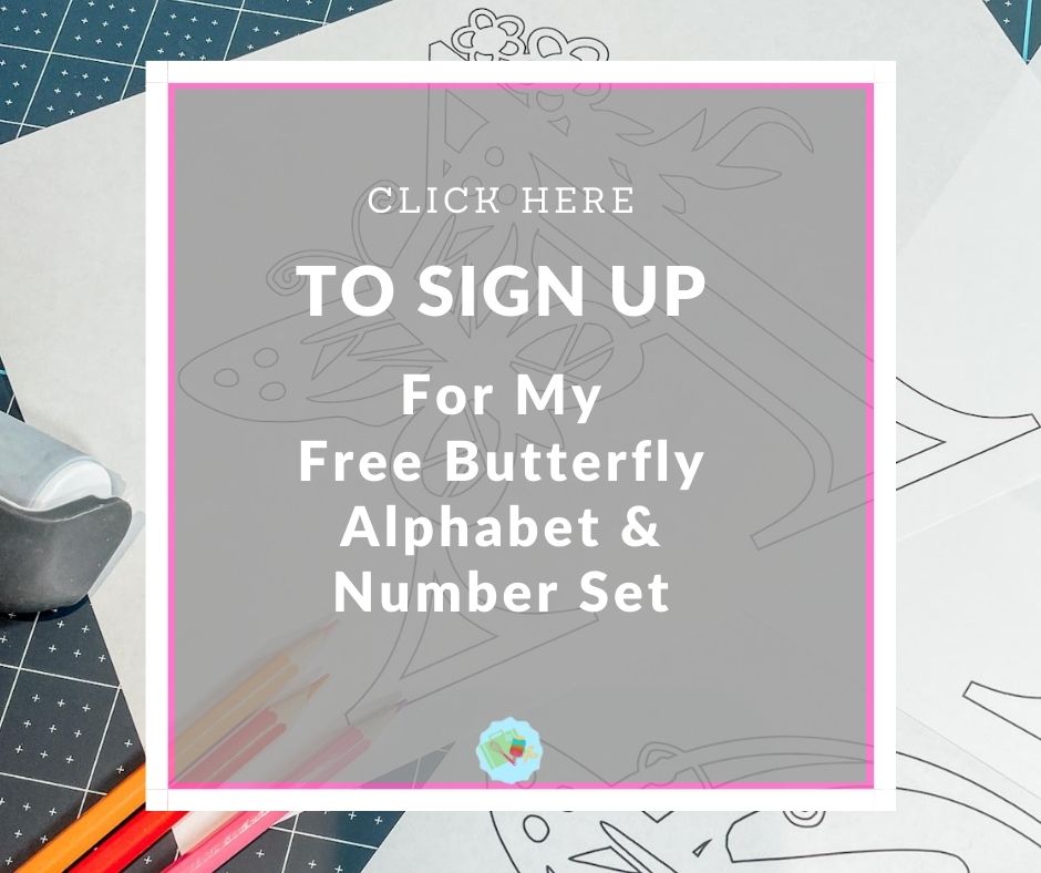 Free Printable Butterfly Colouring Pages Alphabet and Numbers