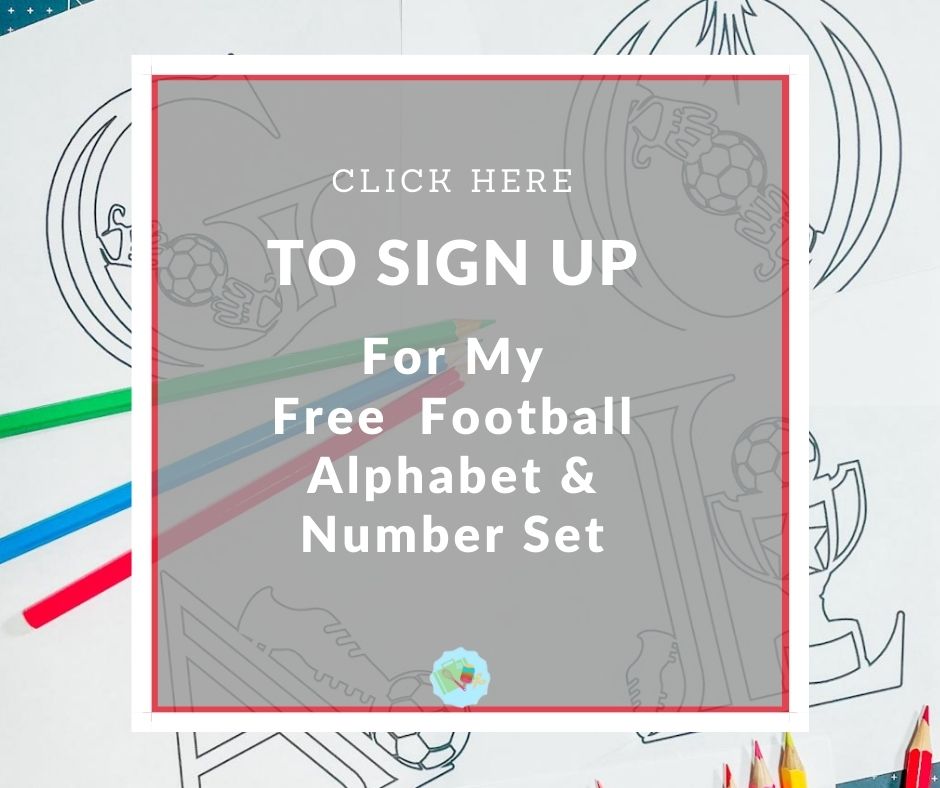 Free Printable Football Colouring Pages Alphabet and Numbers -2