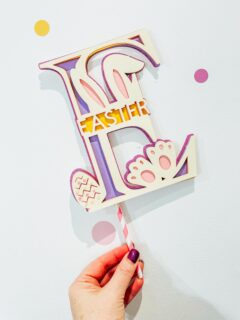 How to make a split monogram cake topper in Cricut Design Sapce