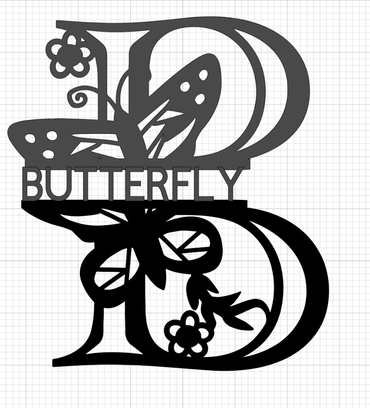How to make a split monogram in Cricut Design Space