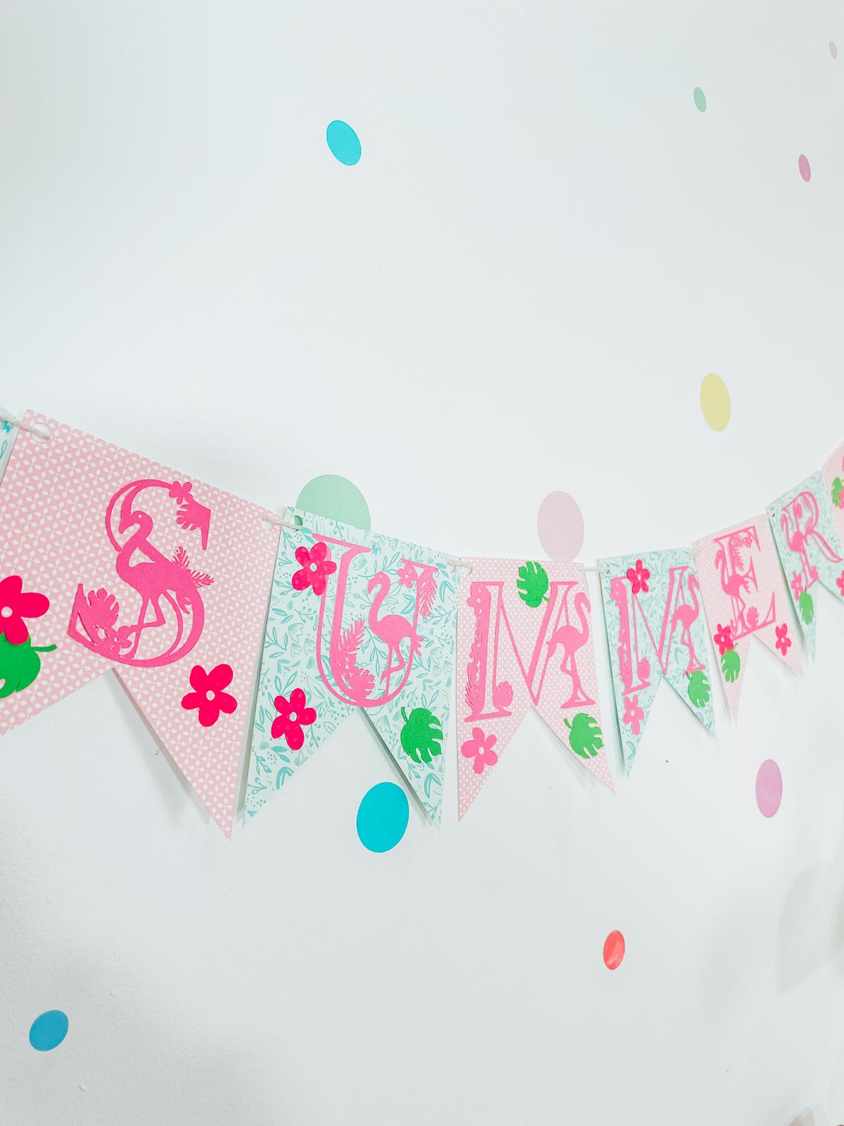 Flamingo SVG Monogram Letters and numbers