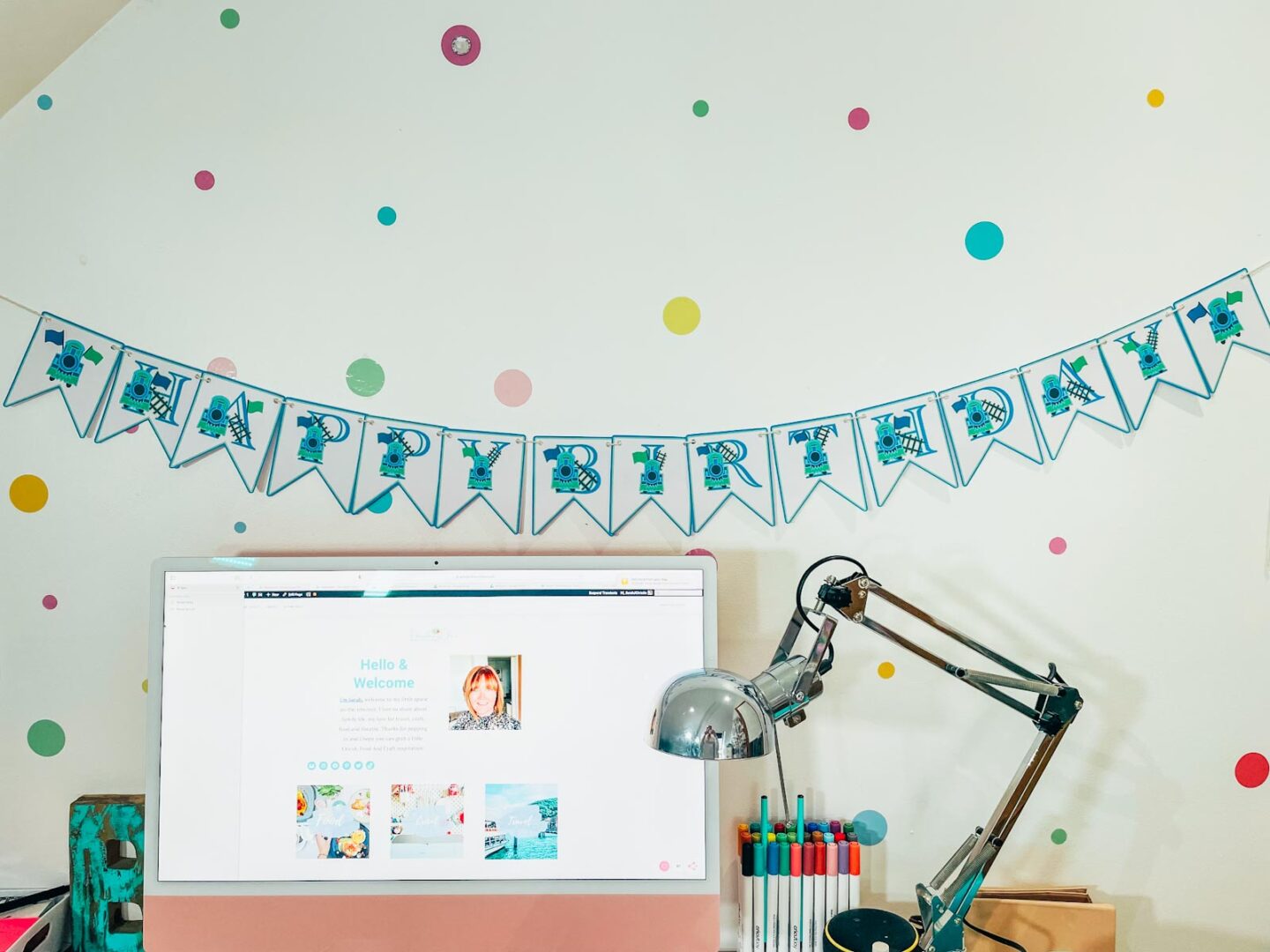 Free Printable Train Happy Birthday Banner