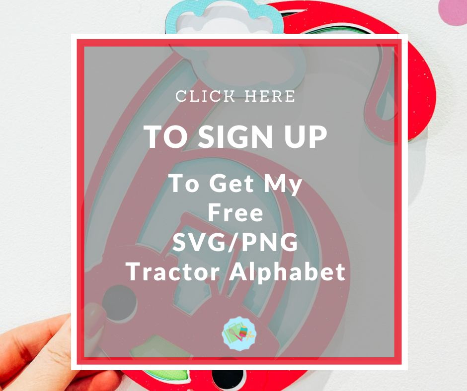 Get my free SVGPNG Tractor Alphabet