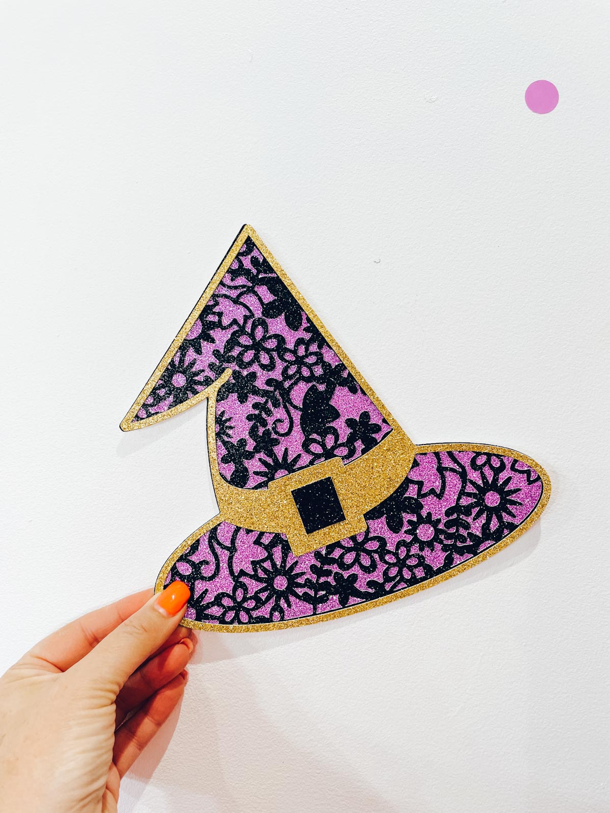 Free Floral Witch Hat SVG For Cricut