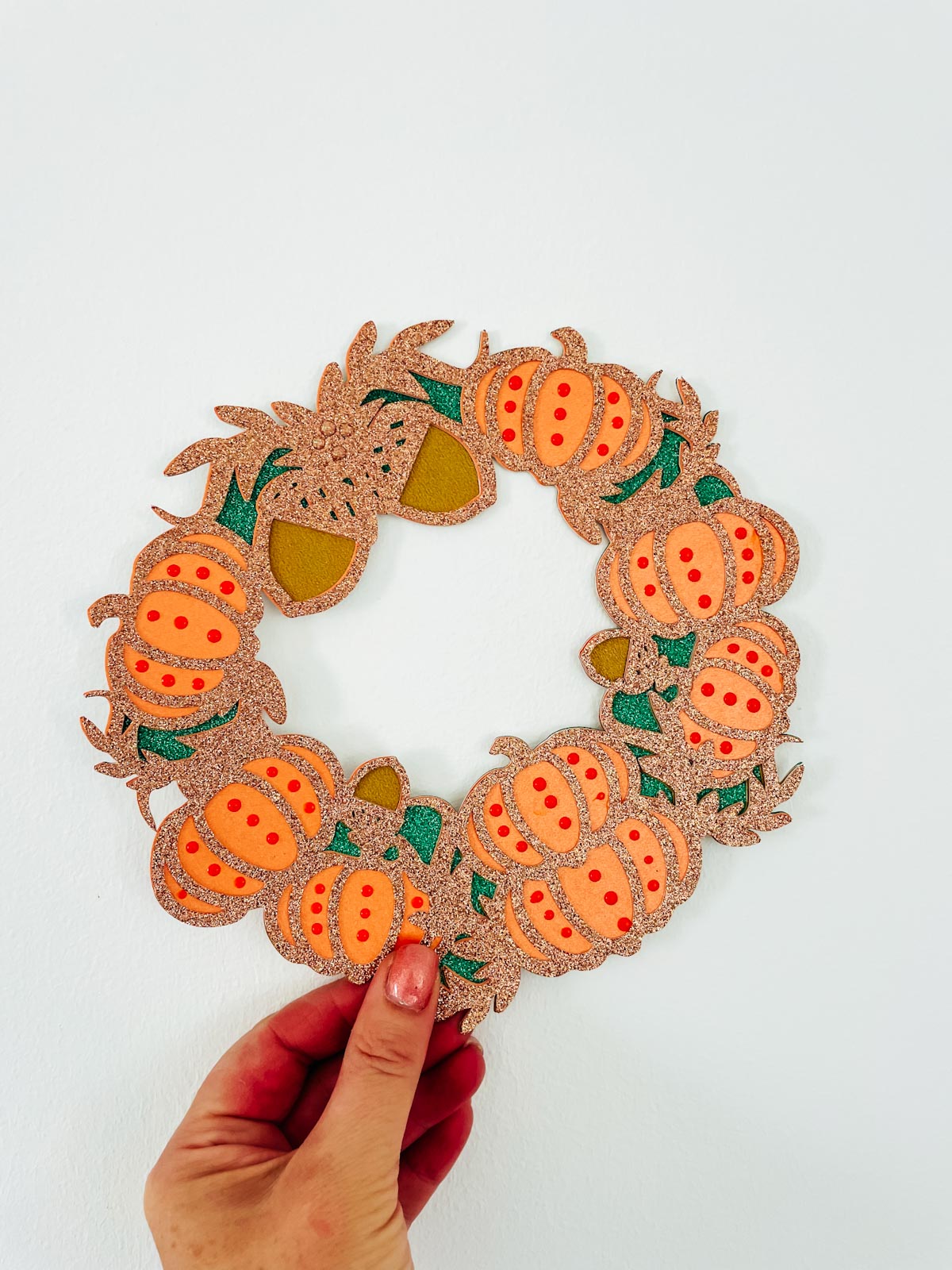 Free pumpkin fall wreath SVG