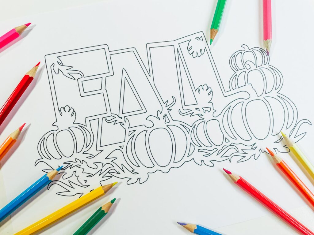 Free Fall Coloring Page
