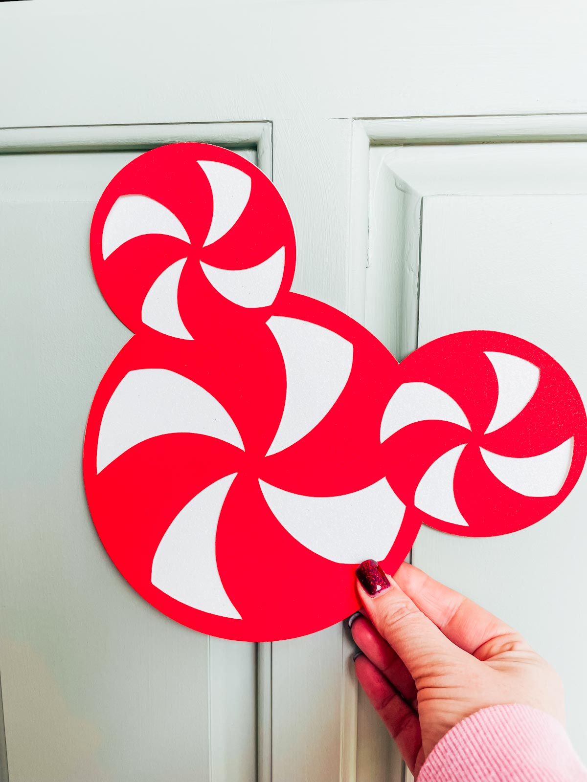 Free Mickey Candy Cane SVG