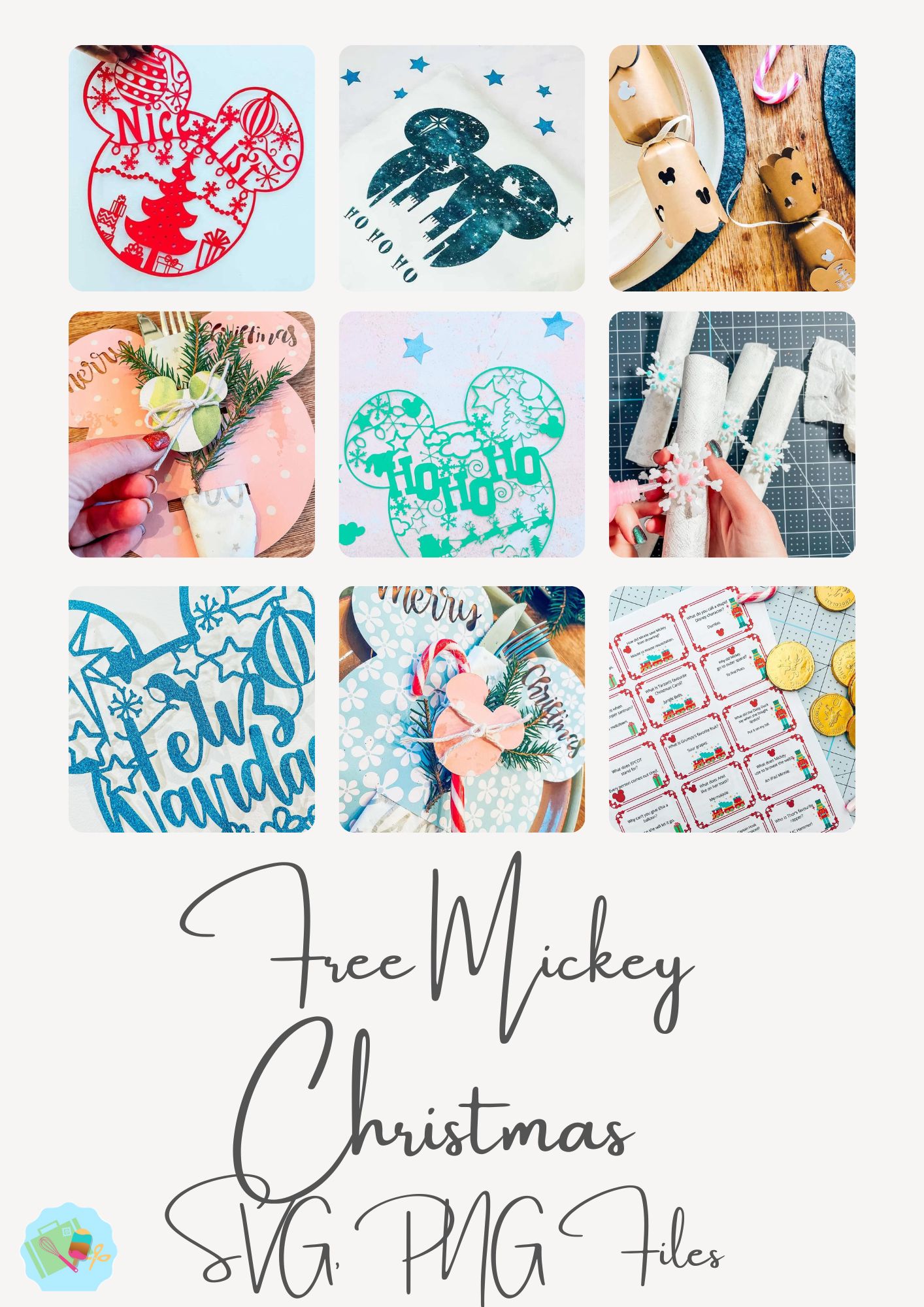 Free Mickey SVG, PNG Christmas Downloads