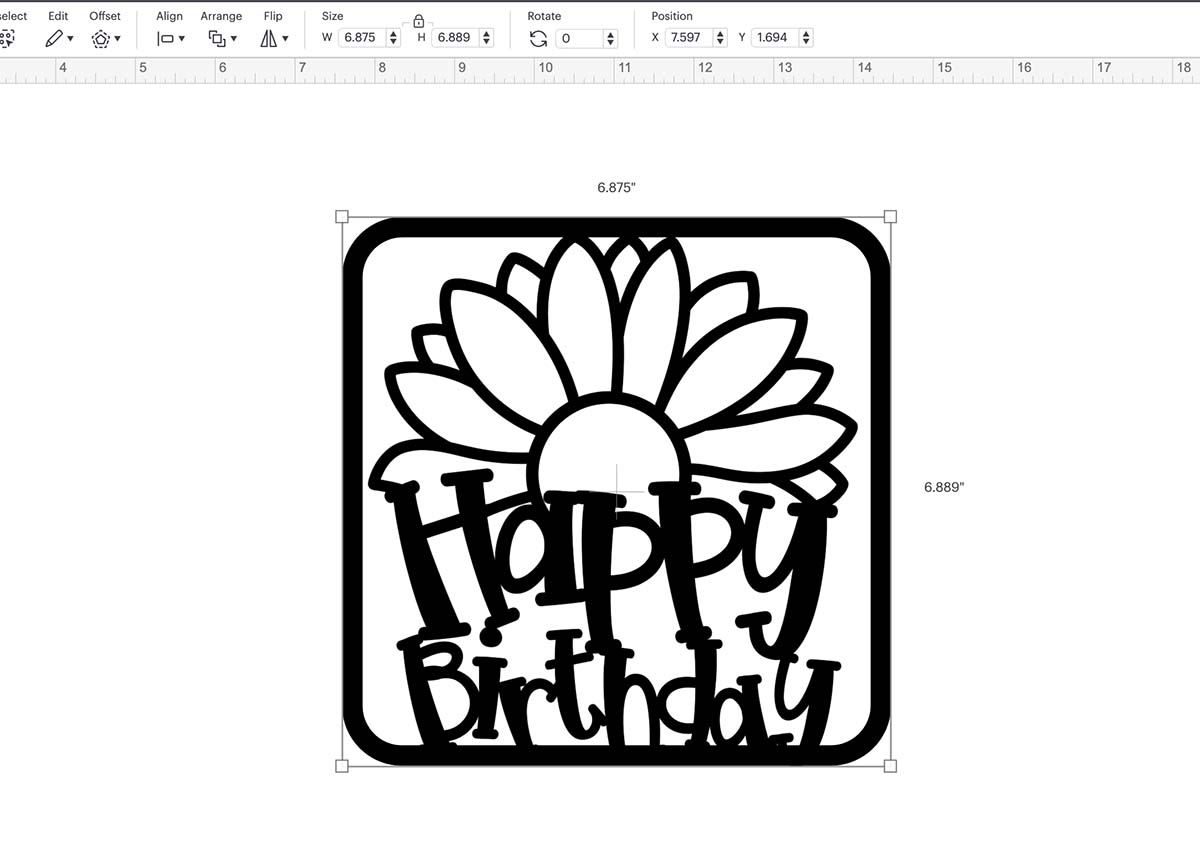 Position and weld your image to make a Cricut Card
