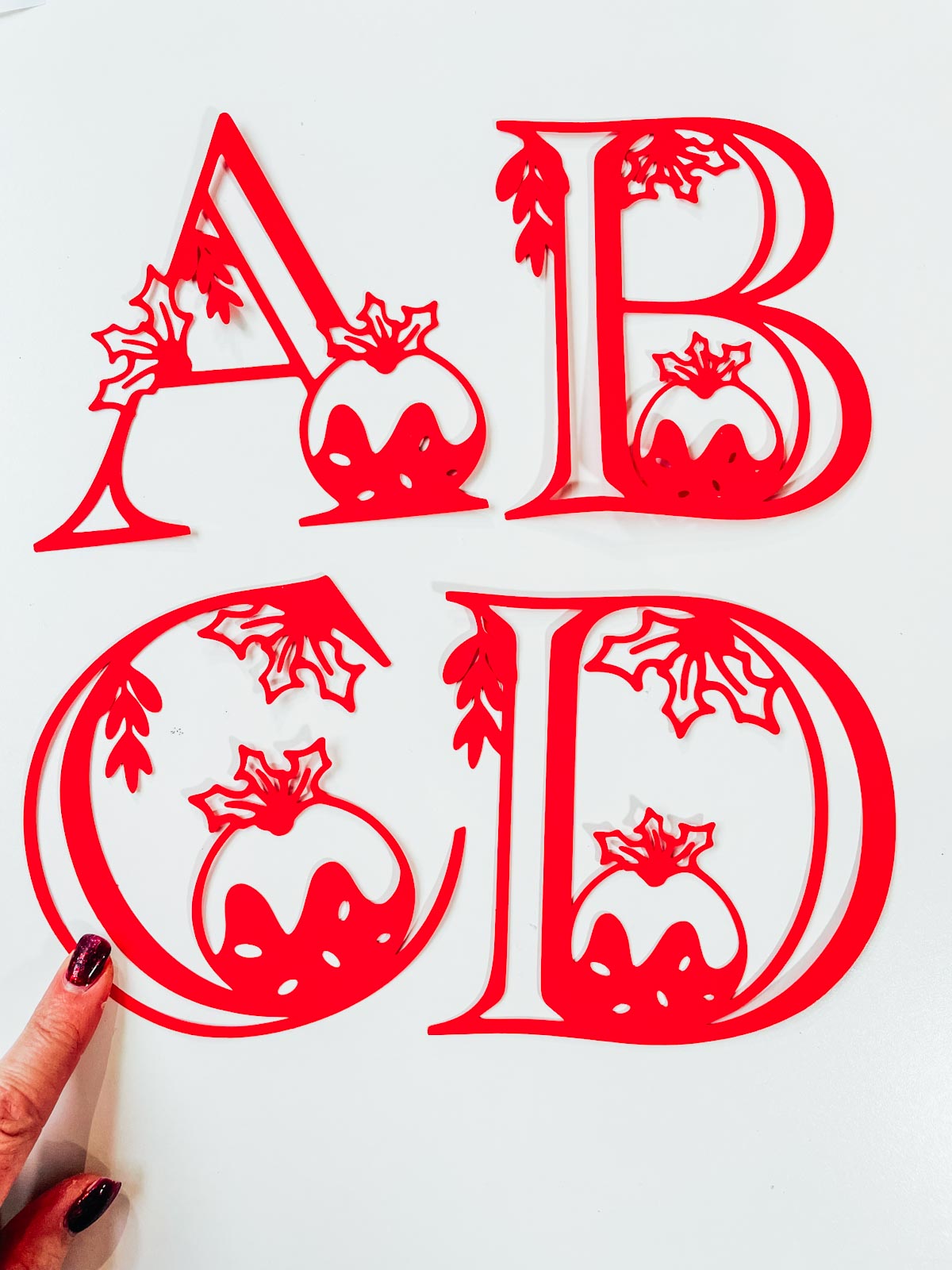 Card stock cut with the Xtool