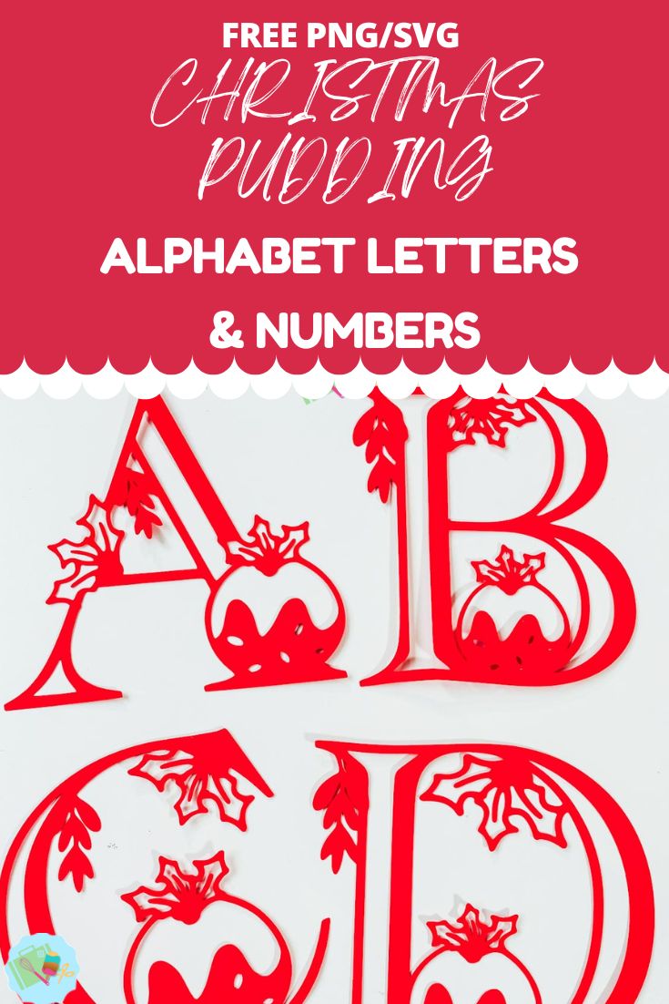 Free Christmas Pudding SVG Alphabet ⋆ Extraordinary Chaos