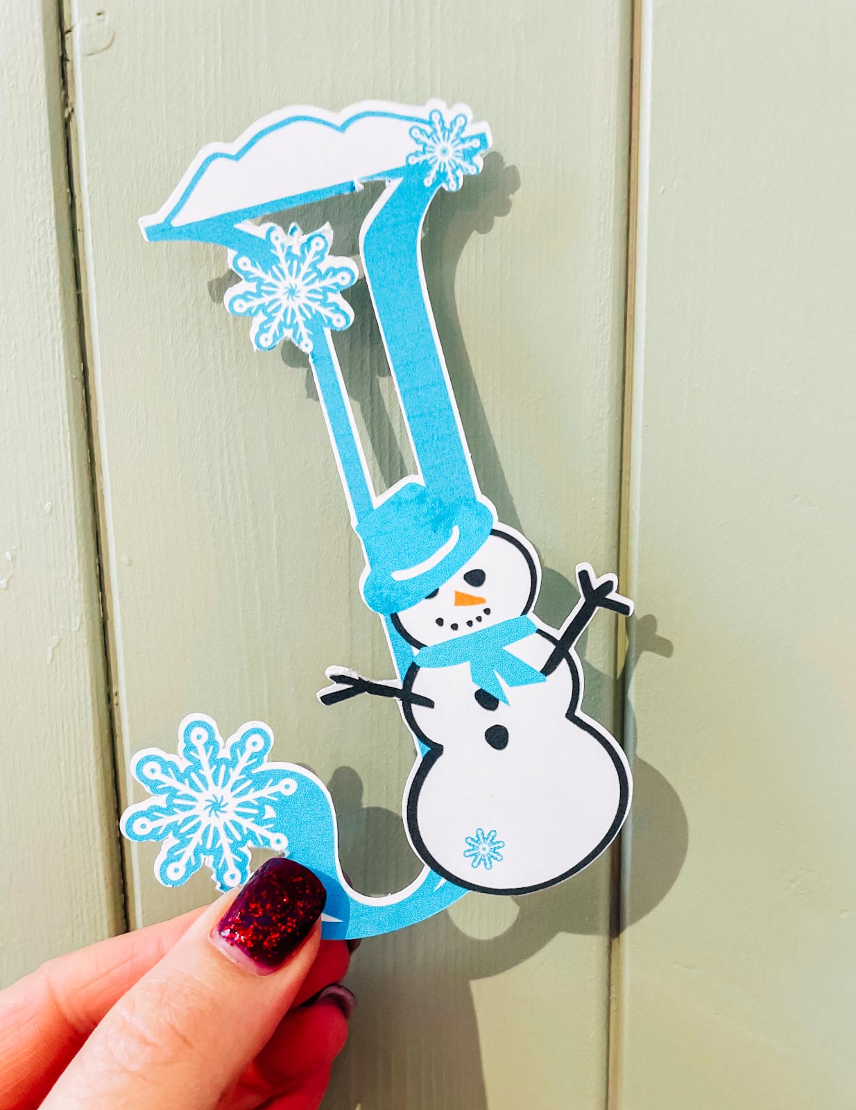 Letter J Christmas TAG