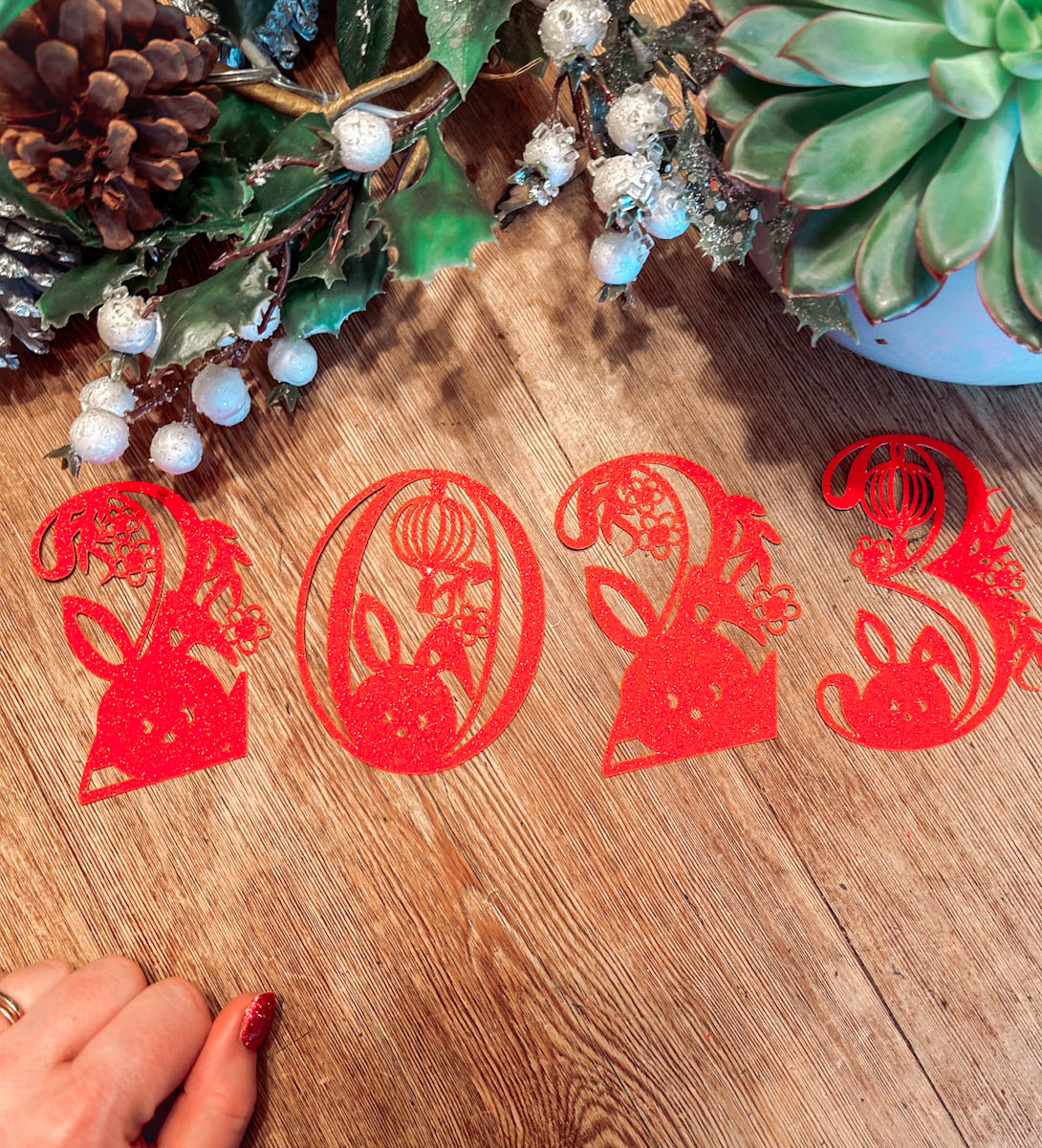 Our Chinese New Year, Year of the Rabbit Free Letters & Number Set For Cricut And Glowforge