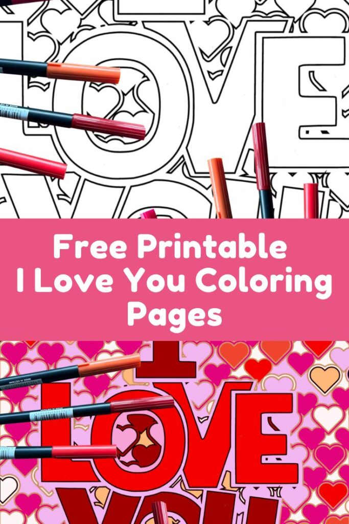 Free Printable I Love You Coloring Pages