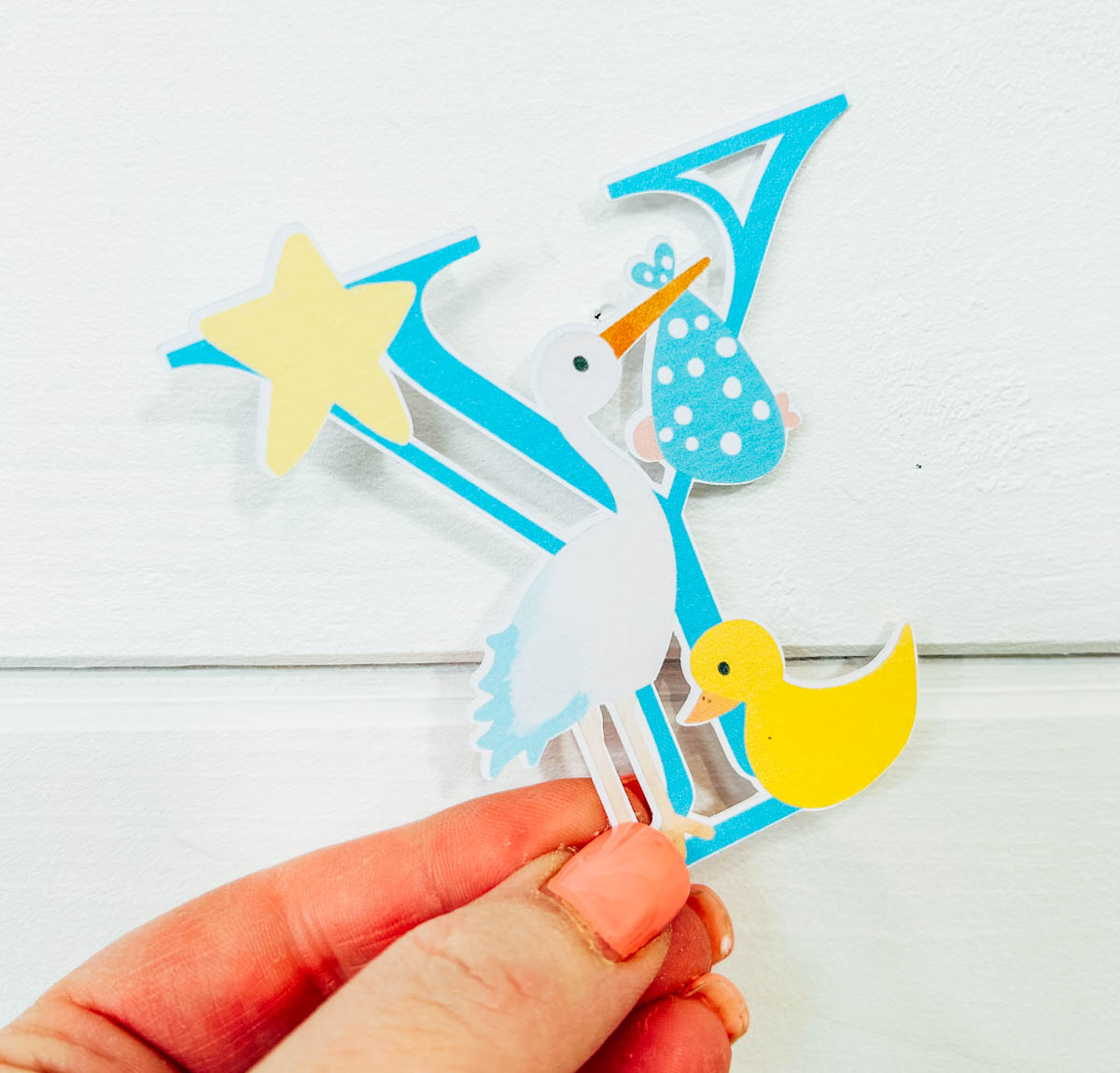 Blue Stork Baby Printable Alphabet