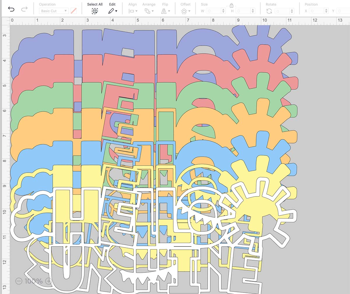 Colour your files in Cricut Design Space