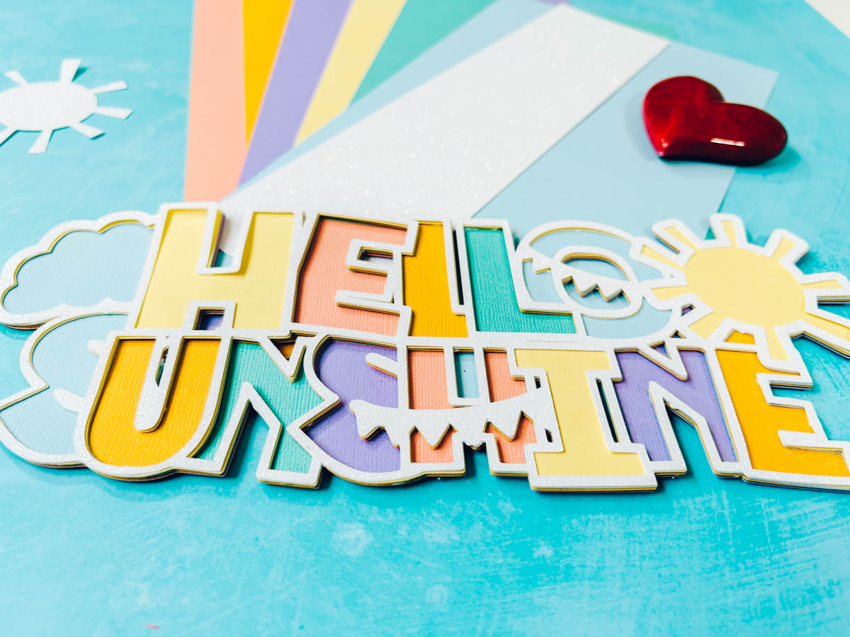 Free Hello Sunshine Scrapbooking Layered Files