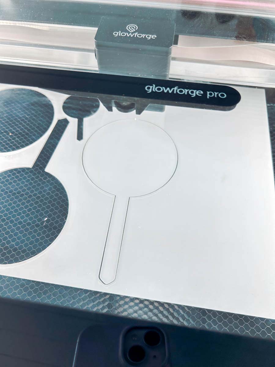Cut the cake topper on Glowforge