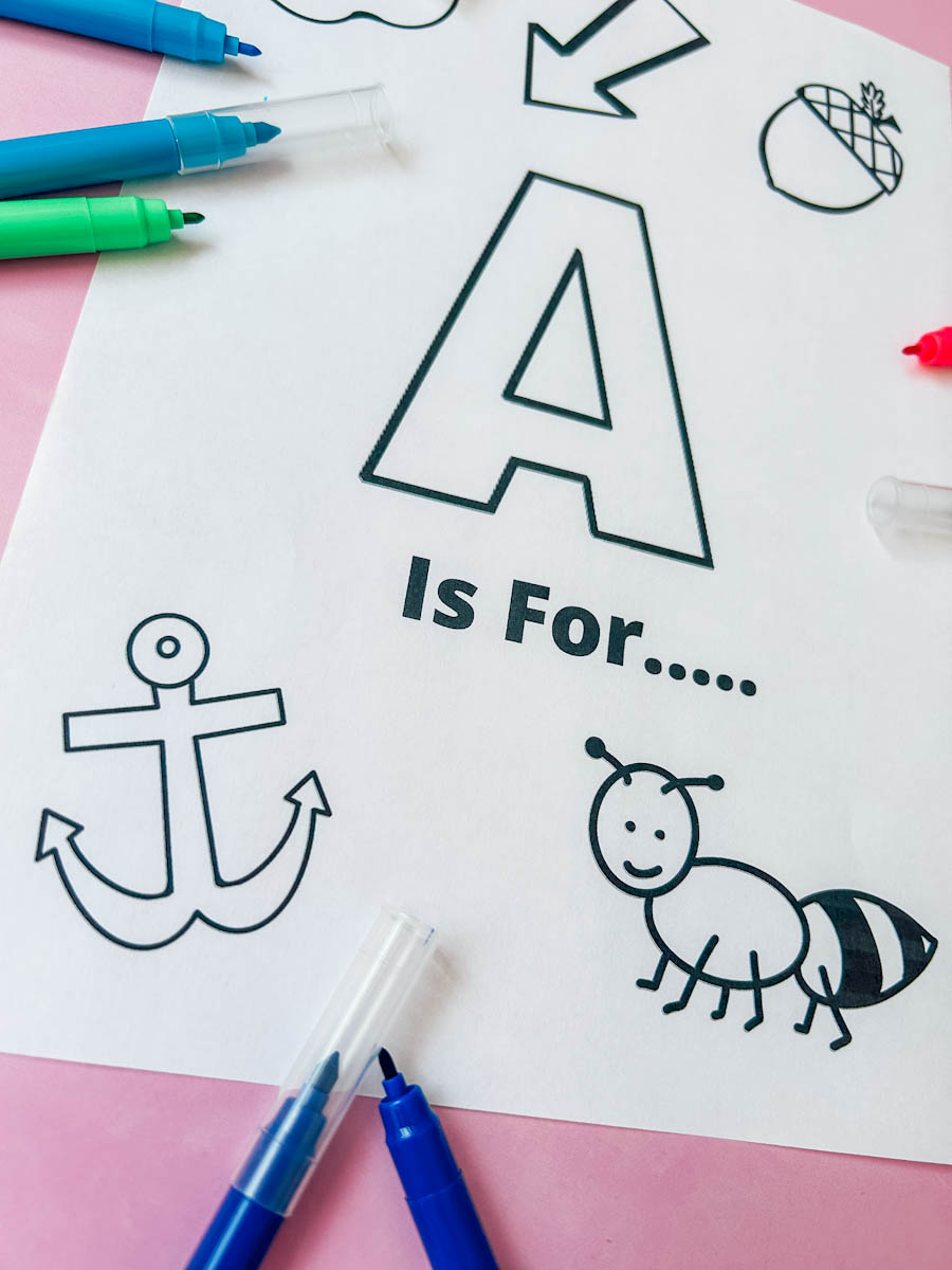 Letter A ABC coloring