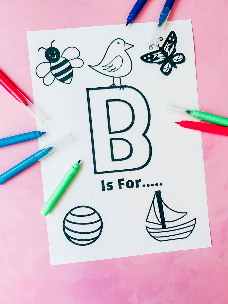 Letter B Coloring Page