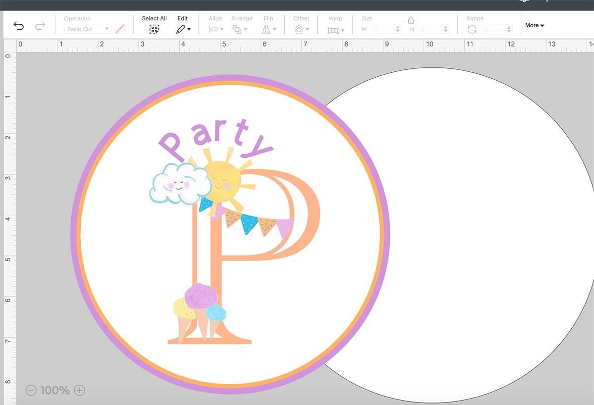 Create an offset and flatten to make a print then cut image