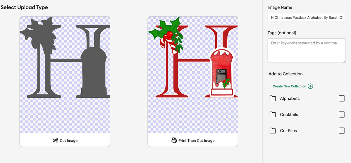 Choose print and cut